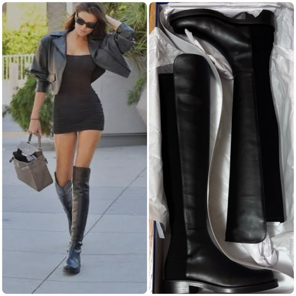 Stuart Weitzman sz 9 Iconic 5050 Classic sexy elegant strong must-have boots NIB - Picture 3 of 15